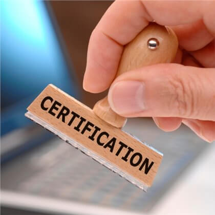 Encouraging certification for better delivery and performance